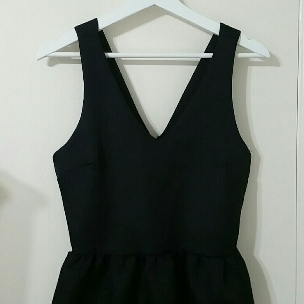 Nordstrom Everly black embossed fit & flare dress - Picture 3 of 8