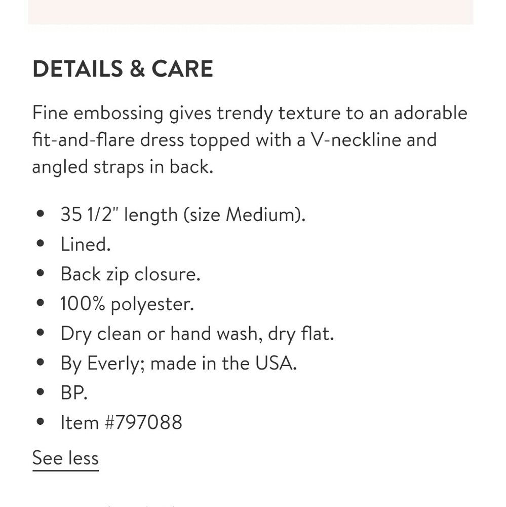 Nordstrom Everly black embossed fit & flare dress - Picture 8 of 8