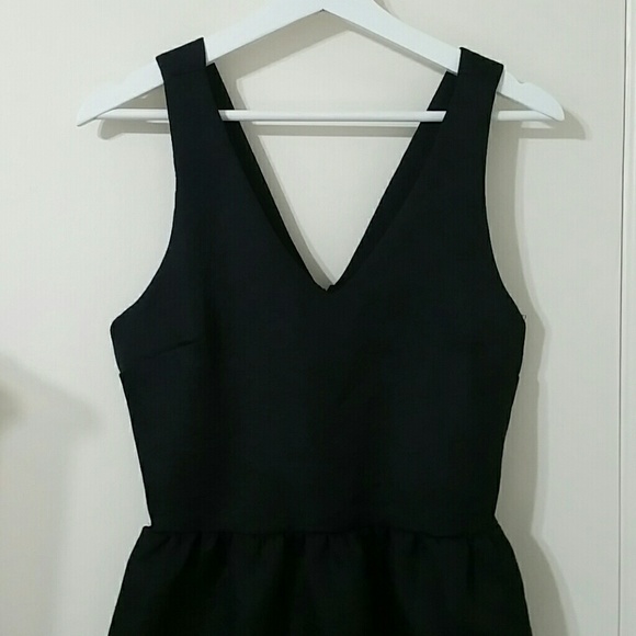 Nordstrom Everly black embossed fit & flare dress - Picture 3 of 8