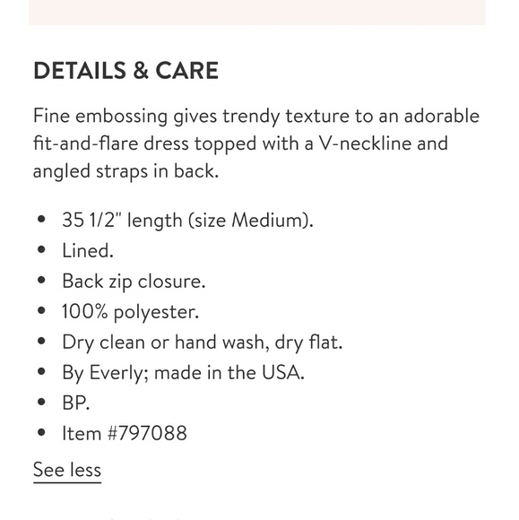 Nordstrom Everly black embossed fit & flare dress - Picture 8 of 8