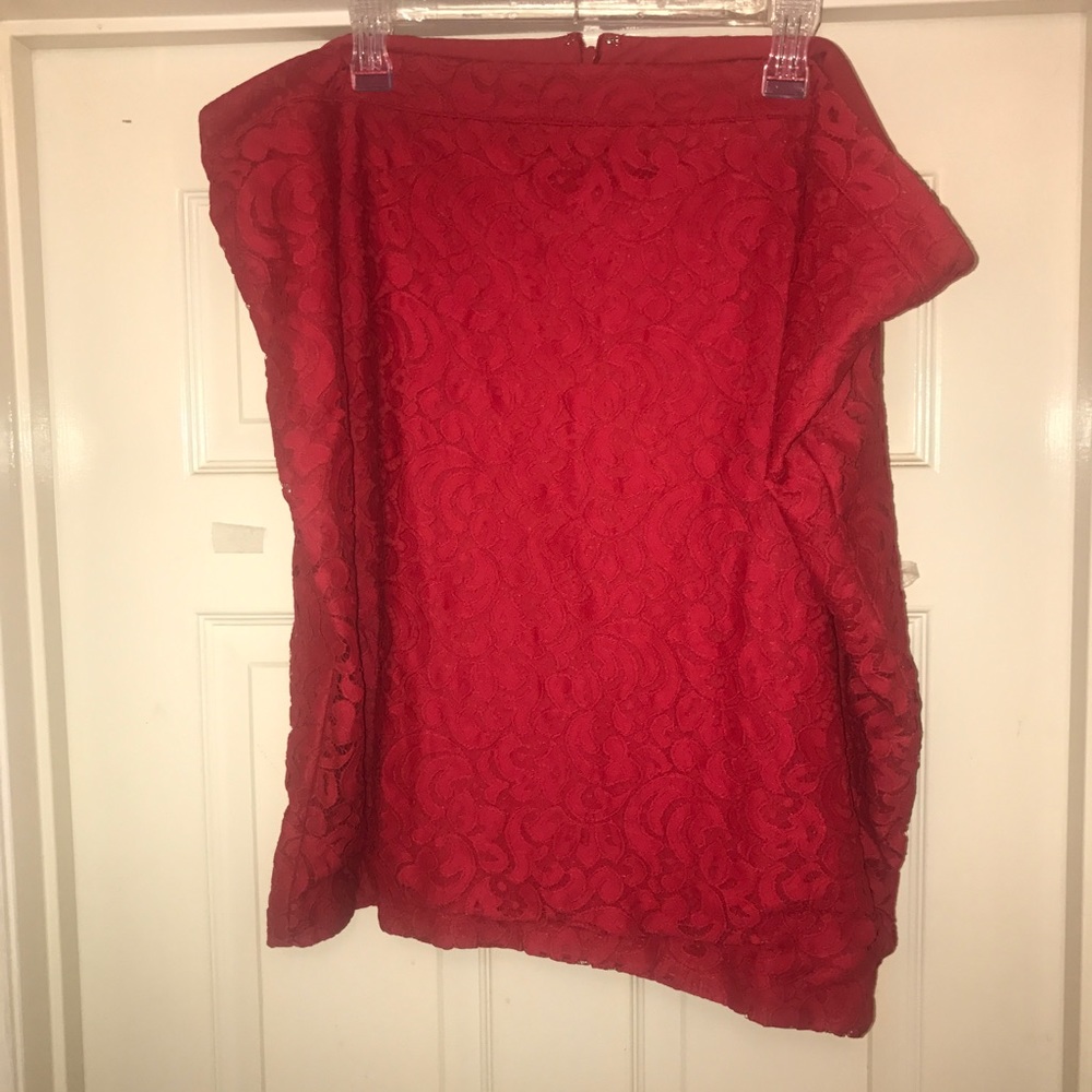 Lane Bryant Red Pencil Skirt