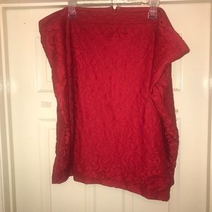 Lane Bryant Red Pencil Skirt