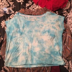 Blue crop top