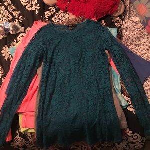 Lace long sleeve forever 21 top