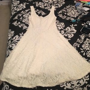 Papaya white lacy floral dress