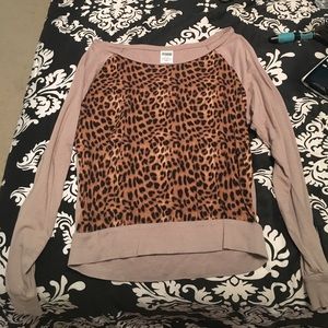 Brown/cheetah pink shirt
