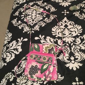 Pink Vera Bradley side purse