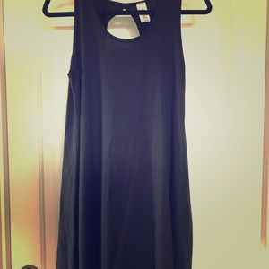 flowy black coverup dress