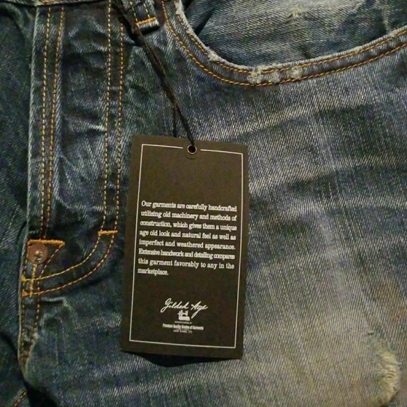NWT Gilded Age Mens Destroyed Straight Leg Jeans - Picture 2 of 5