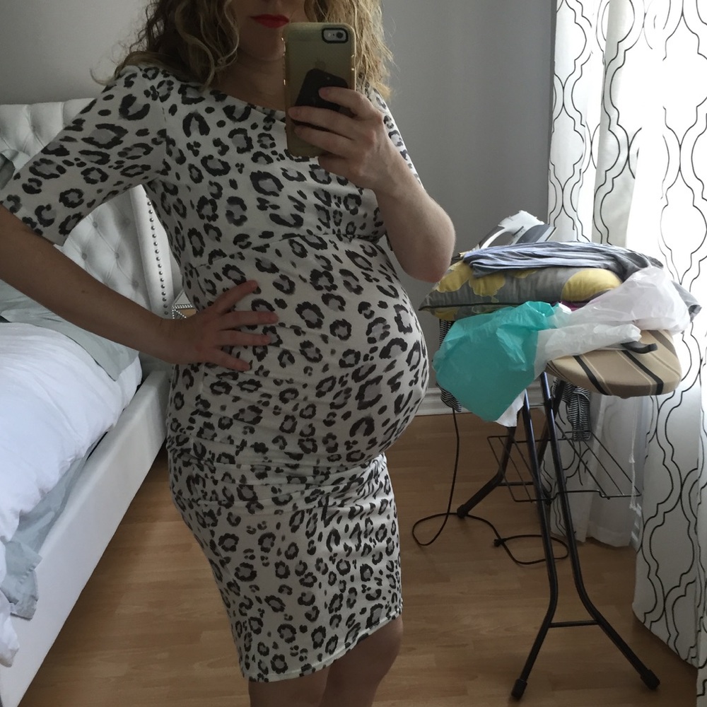 Off the shoulder Maternity dress