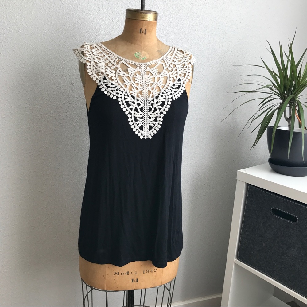 DesignHistory XL long lace tank
