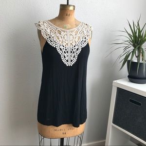 DesignHistory XL long lace tank