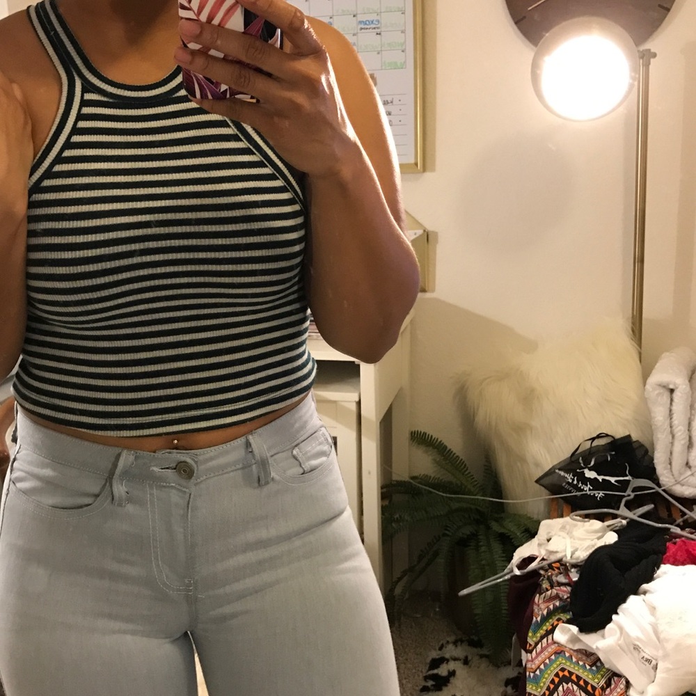 🌻 Striped Crop Top