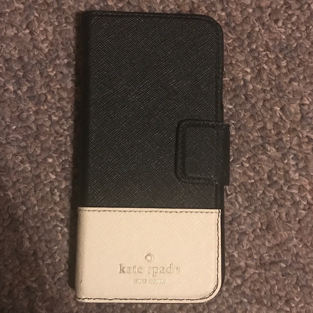 Black & cream Kate Spade iPhone 7 Case&Card Holder