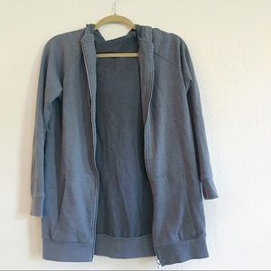 h&m gray zip up hoodie