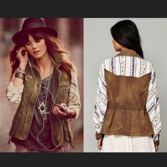 Free People Jackets & Blazers - Free people "follow your heart" cargo jacket