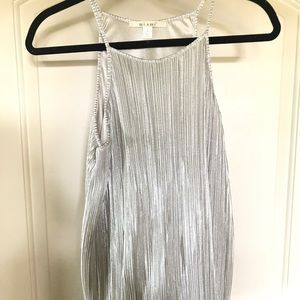 shiny crinkle halter top!!