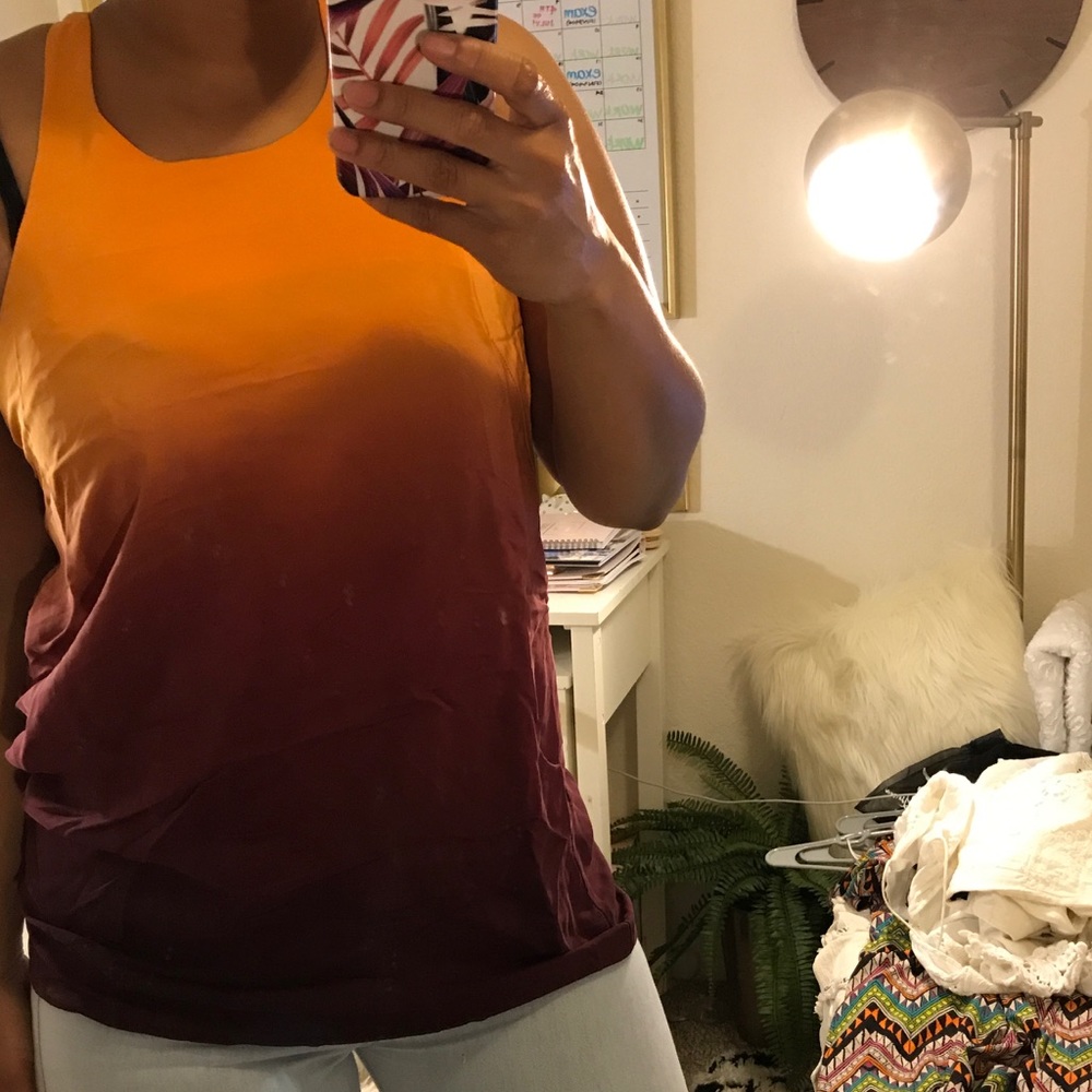 🖤 Amanda Uprichard Ombré Silk Tank Top