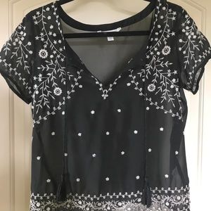 black embroidered top!!!