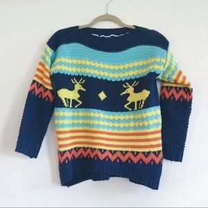 colorful chunky knitted sweater