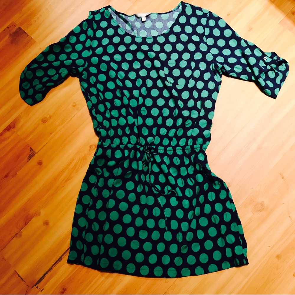 Banana Republic Drop Waist Polka Dot Dress