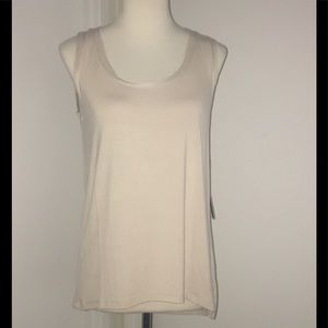 TAHARI Sleeveless Top Cream Size M