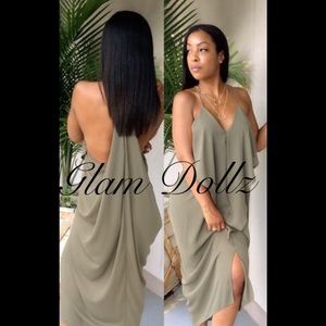 Olive maxi dress