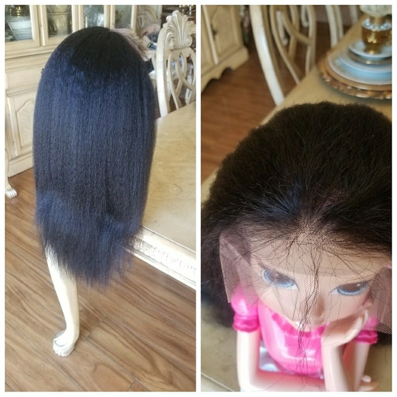 Italian Yaki Brazilian Remy Lacefront Wig 12-14 in main image 6