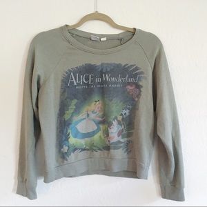 alice in wonderland cropped sweater