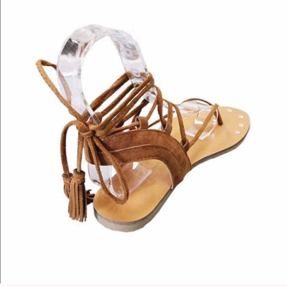 Brand new vegan suede sandals. Brand new in box.