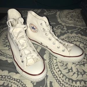 White Canvas High Top Converse