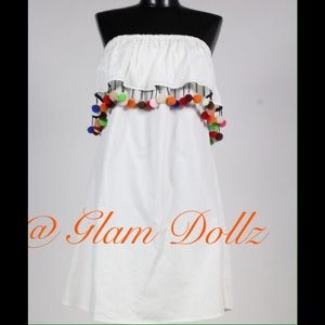 Super cute Doll dress with Pom poms
