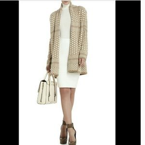 BCBG MAXAZRIA knit combo sweater/cardigan