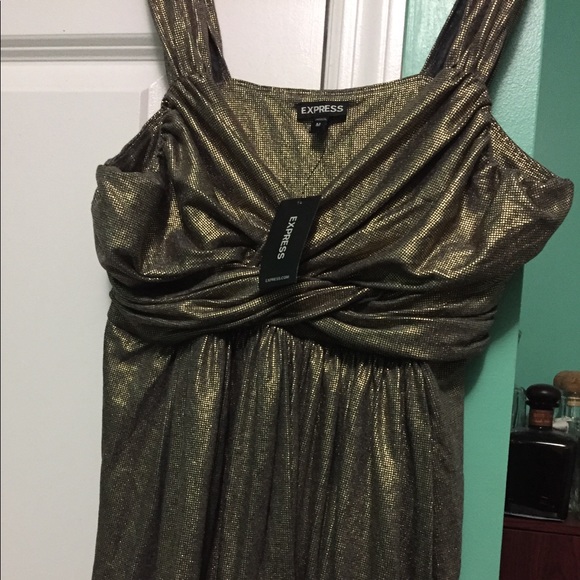 Express Golden Sleeveless Tunic - Picture 1 of 2
