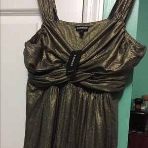 Express Golden Sleeveless Tunic