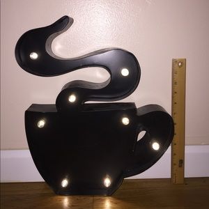Coffee cup marquee light