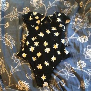Rosy cheeky sunflower one piece