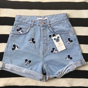 ZARA Mickey Shorts NWT US 4