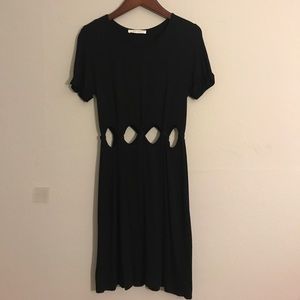 HONEYPUNCH Holy Waist T-Shirt Mini Dress in Black