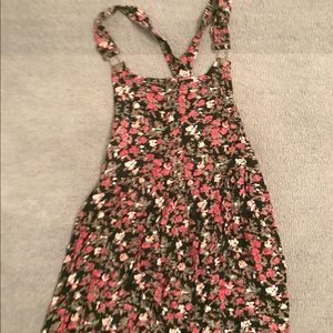 Urban outfitters floral pinafore dress