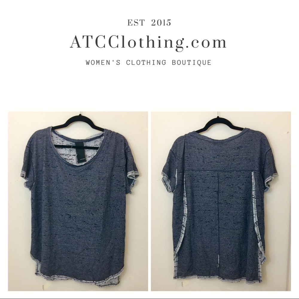 Heather by Bordeaux Short Sleeve Slit Tee - Picture 1 of 4