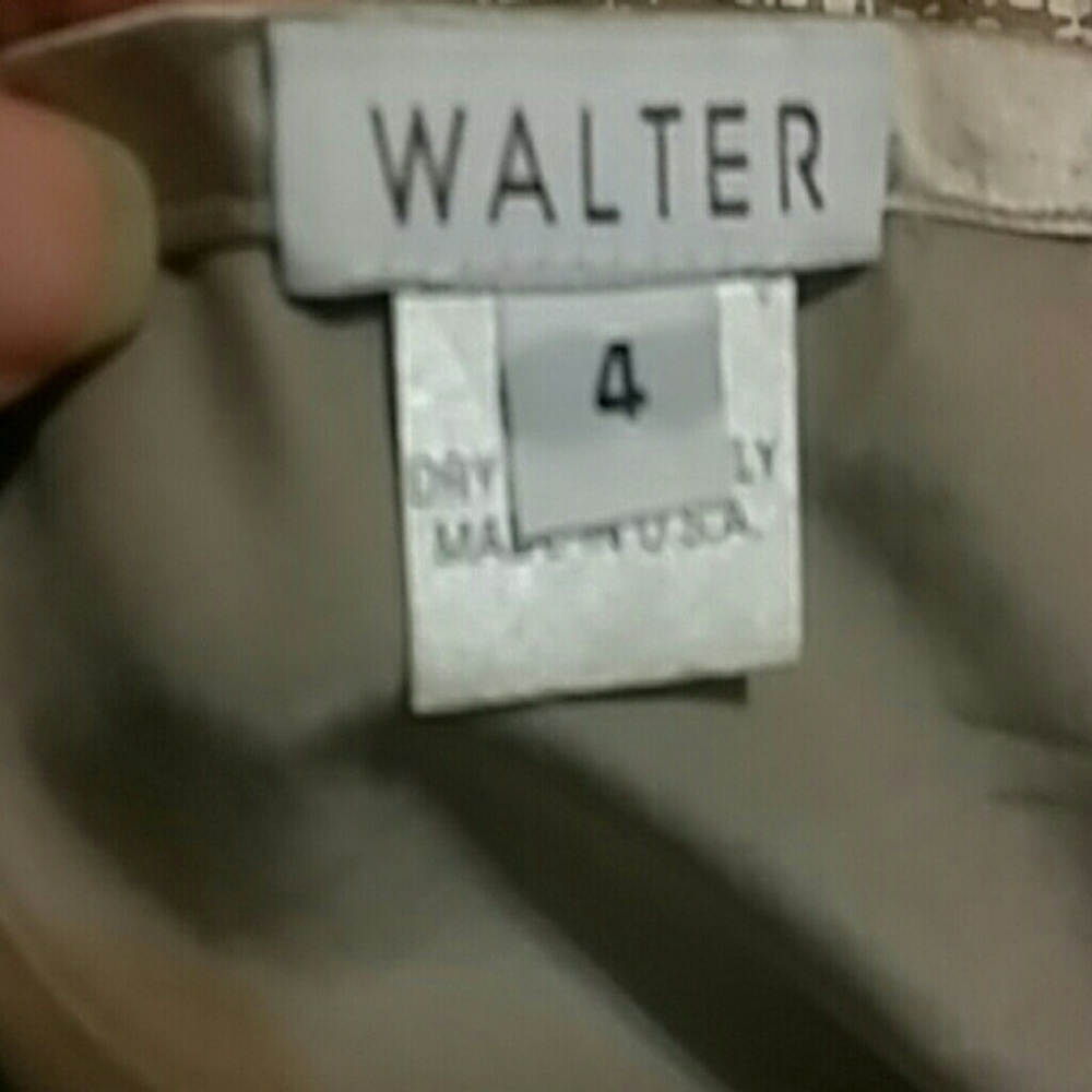 Elegant and Flirty Taupe Silk Skirt by Walter - Picture 4 of 12