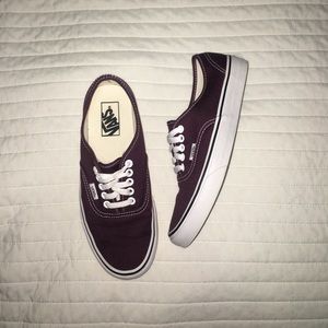 BARELY WORN PLUM VANS