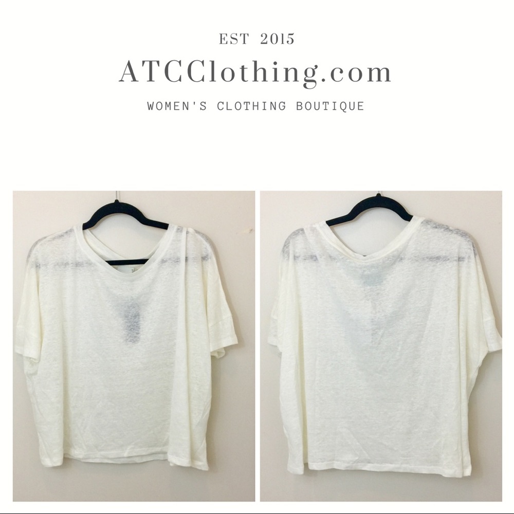 Heather by Bordeaux Short Sleeve Linen Box Top