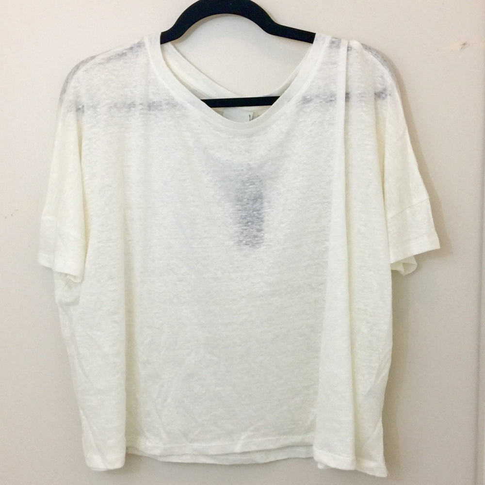 Heather by Bordeaux Short Sleeve Linen Box Top - Picture 2 of 3