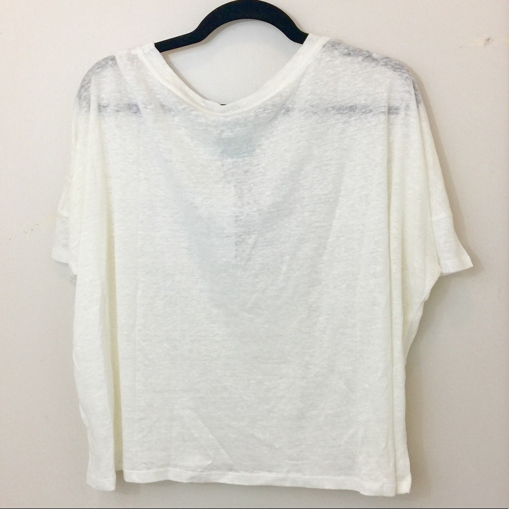 Heather by Bordeaux Short Sleeve Linen Box Top - Picture 3 of 3