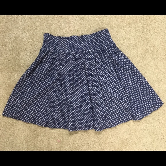 Navy blue and white mini skirt - Picture 1 of 3