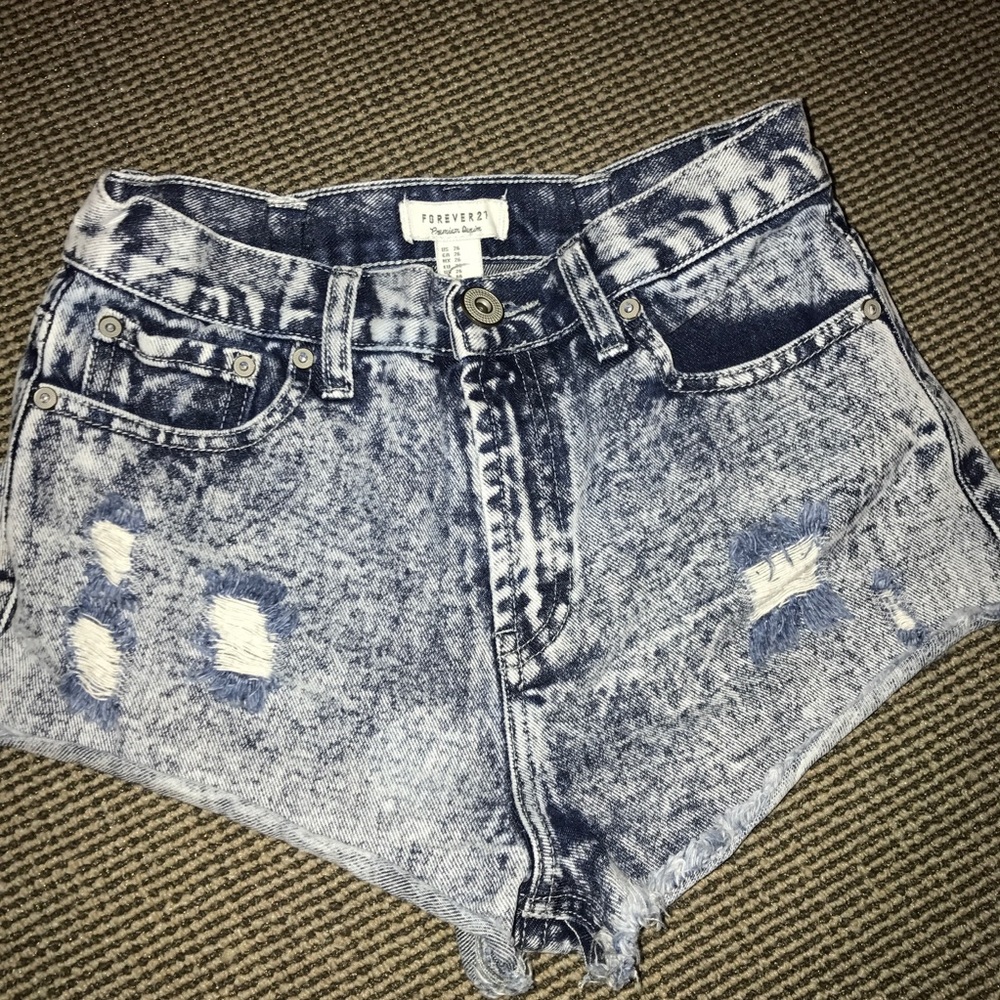 Acid wash Vintage denim shorts