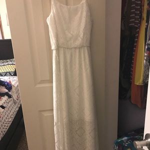 White maxi dress
