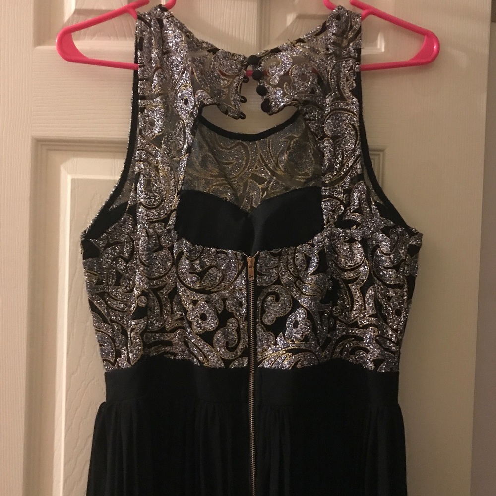 Black and sequin maxi dress